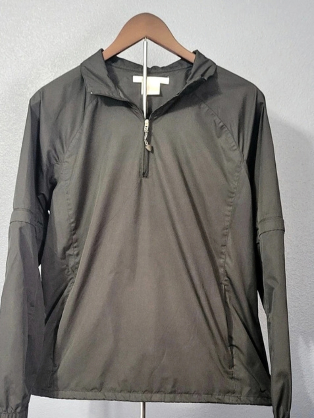 Nike Golf 1/4 Zip Pullover Jacket Black Windbreaker Lightweight